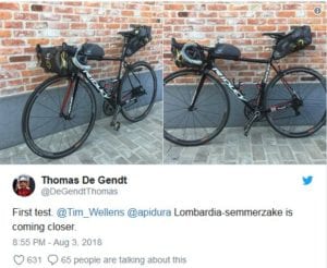 Οι Βέλγοι Thomas De Gendt και Tim Wellens θα ποδηλατήσουν 1000 χιλιόμετρα για το σπίτι τους μετά τη Λομβαρδία